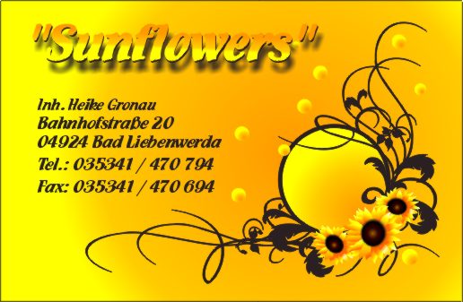 "Sunflowers" Blumengeschäft, Bahnhofstr. 20, 04924 Bad Liebenwerda